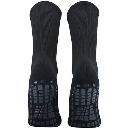 Anti-Slip Grip Football Socks – Dual Rubber Grip Sole | Metatarsal Protection | Moisture Wicking | Black & White | Men & Women