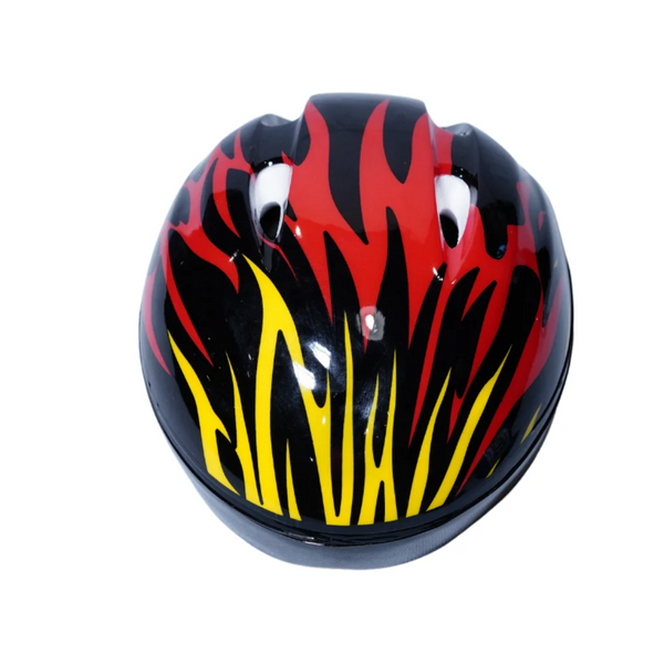 Kids Skating Helmet with Flame Design – Multi-Vent Safety Helmet