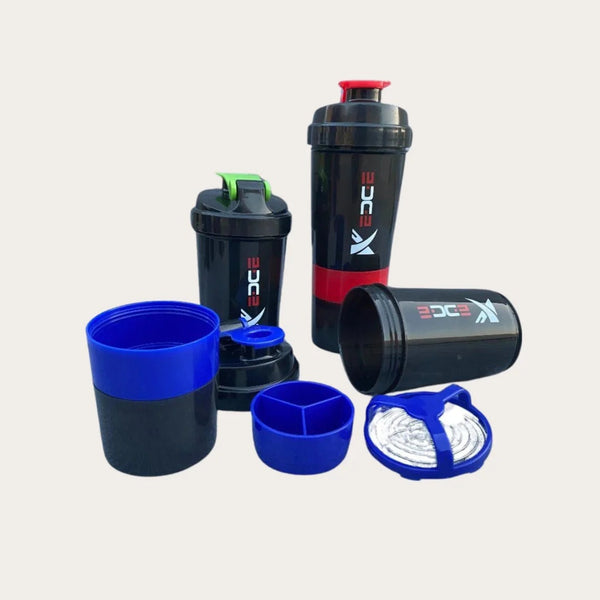 3DC2 Protein Shaker Bottle – 3-in-1 with Supplement Storage & Pill Organizer | Gym Fitness