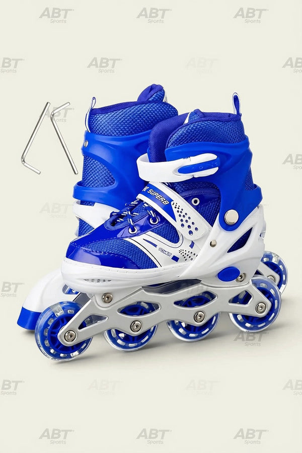 SUPERB Adjustable Inline Roller Skates – High-Cut Boot with Carry Bag
