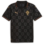 Portugal Special Edition Football Shirt – Puma | Black Gold | Quinas Monogram | FPF Gold Crest | Polo Collar | RE:FIBRE | Fan Kit