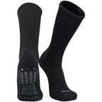 Anti-Slip Grip Football Socks – Dual Rubber Grip Sole | Metatarsal Protection | Moisture Wicking | Black & White | Men & Women