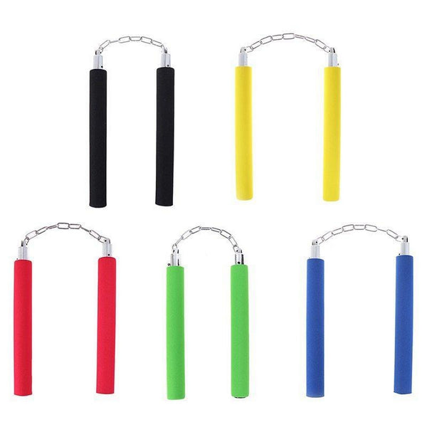 Foam Nunchaku with Metal Chain – Soft Padded Safe Training | 5 Colors | Kids & Beginner Martial Arts