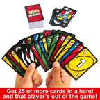 UNO No Mercy gameplay - get 25 or more cards and that player is out of the game
