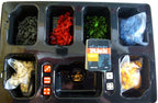 Risk board game box back showing world map board, army units, storage tray and game description