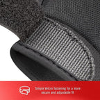 Adidas Essential Training Gloves Blue AEROREADY fingerless suede palm front and back view