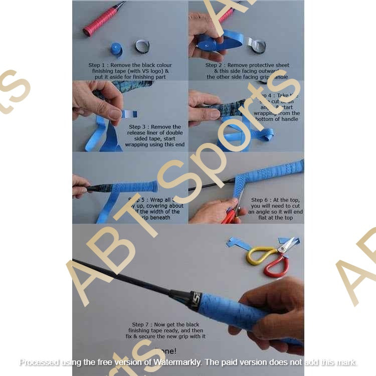 VSE over grip tape blue absorption test before and after showing sweat absorption performance with protective sheet removal note