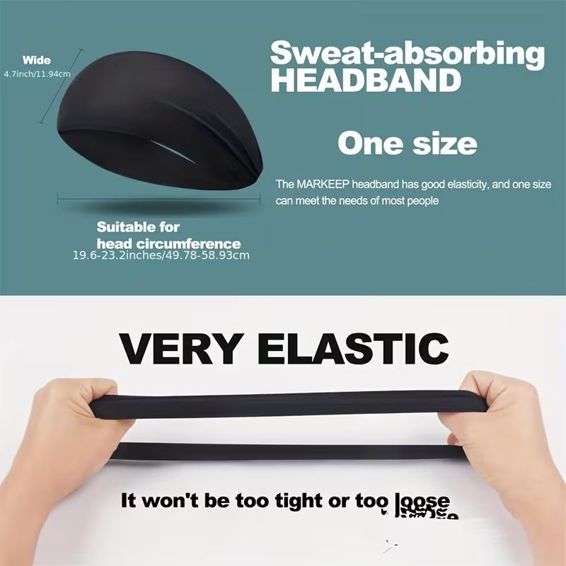 Unisex Non-Slip Sports Headband | Breathable & Sweat-Wicking