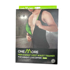 OneMore Men Sweat Vest Waist Trainer YC-097B – Weight Loss Zipper | Neoprene Sauna Vest | Multi-Directional Compression | M to 3XL