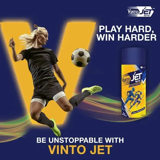 Vinto Jet Spray – Ultra Strength Pain Relief Formula 150ml | Play Hard Win Harder