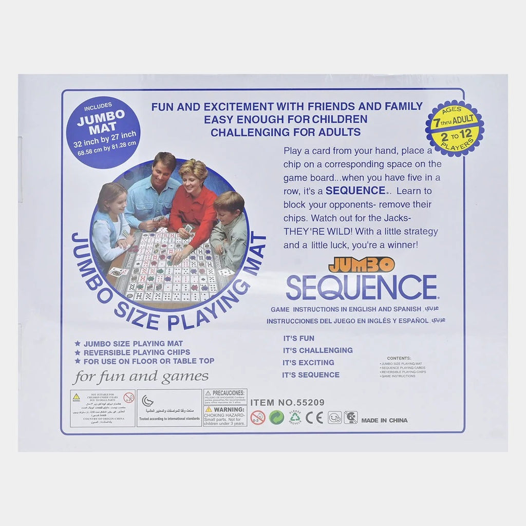 Jumbo Sequence Board Game – Strategy Card Game