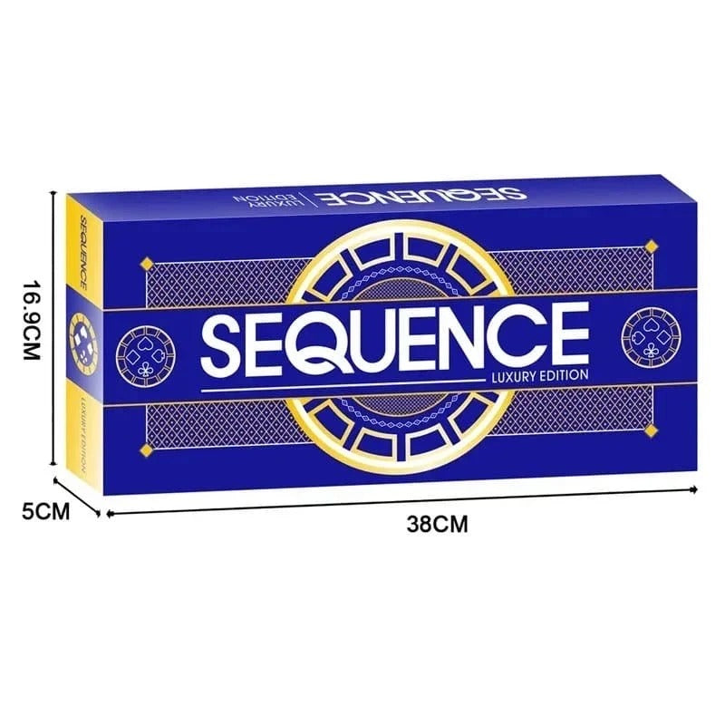 Sequence Luxury Edition complete set - mat, cards, red green blue chips and instructions