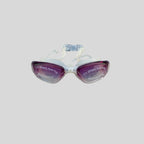 Speedo AK-880 swimming goggles white frame with purple mirrored UV Shield Anti-fog lenses - front view