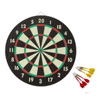 Double-Sided Dart Board with 6 Darts