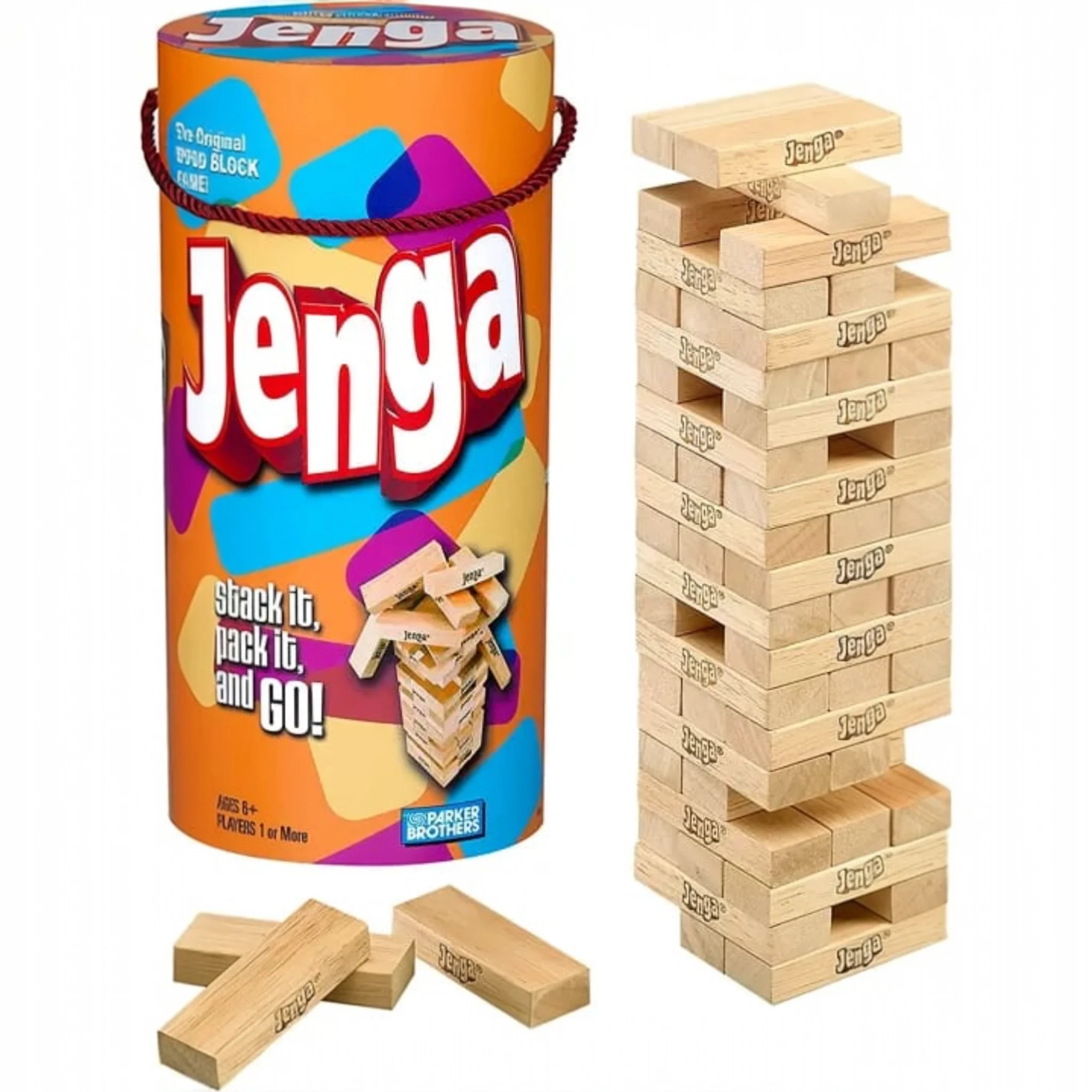 Jenga Classic Wooden Block Stacking Game