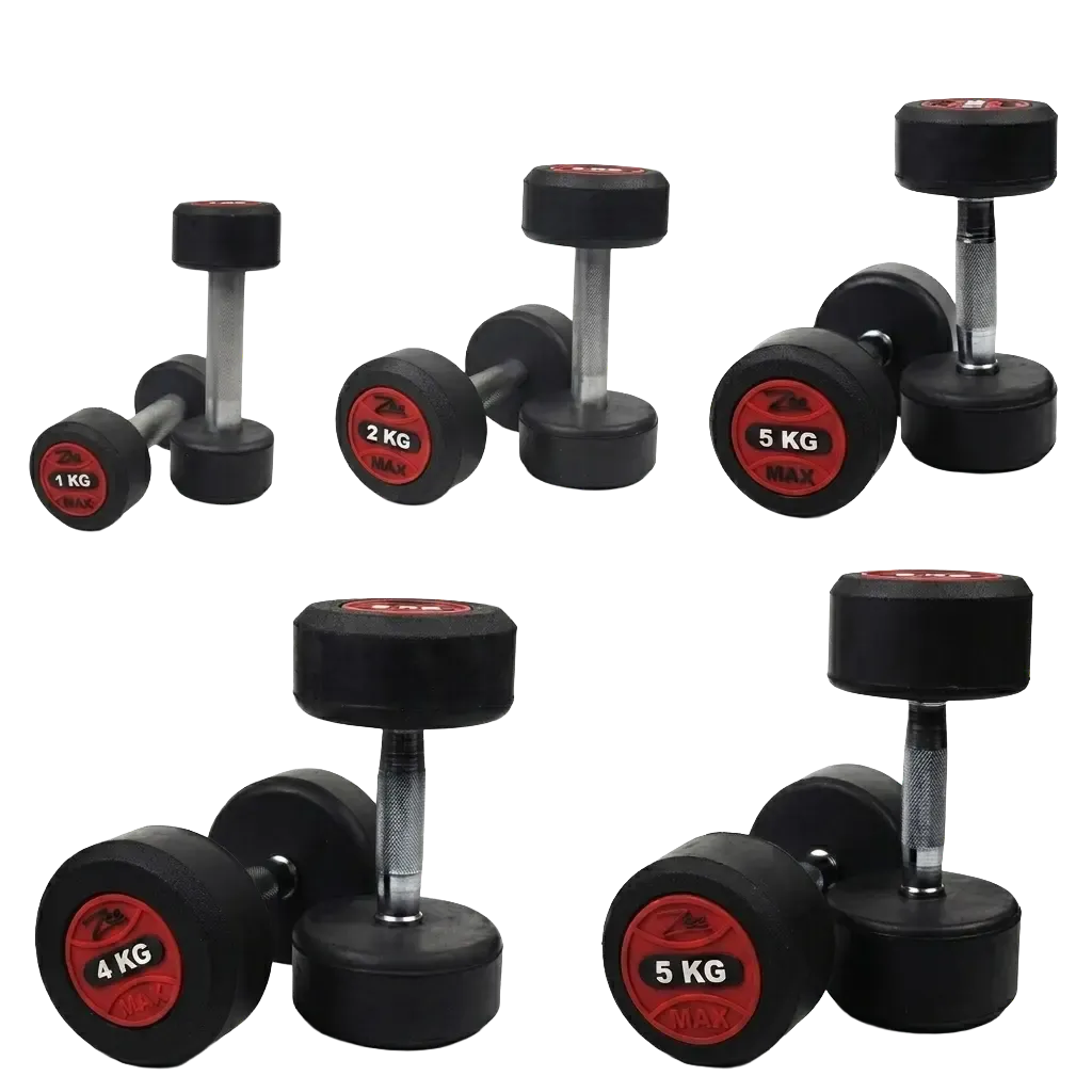 Zeemax Rubber Coated Dumbbells Pair