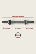Dumbbell Bar Standard 13 Inch 1-Inch Diameter