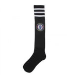 Chelsea FC Football Socks – Knee High | Black & White Stripes | Club Crest | Football Fan Kit