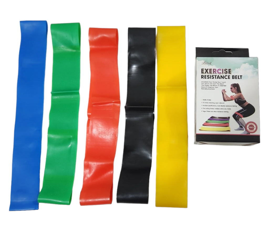Exercise Resistance Loop Band Set 5 Levels with Box