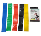 Exercise Resistance Loop Band Set 5 Levels with Box