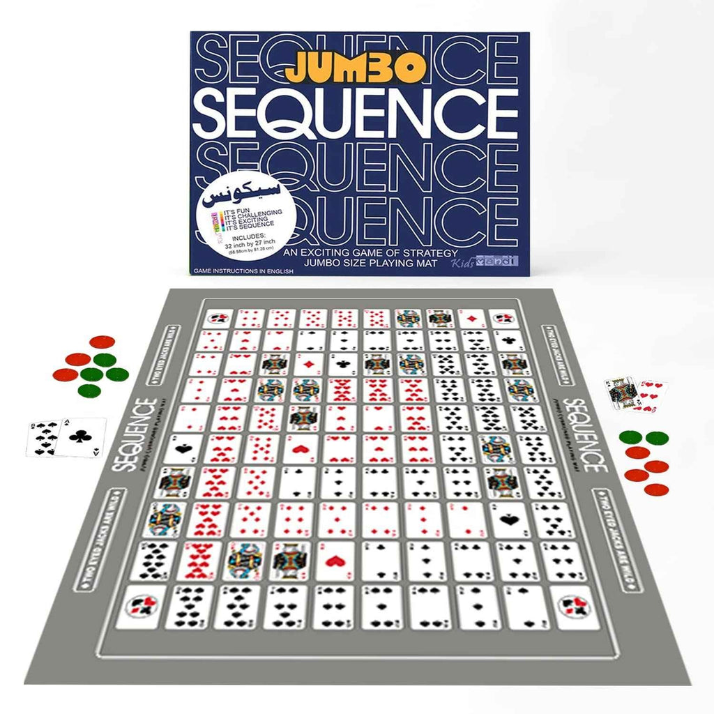Jumbo Sequence Board Game – Strategy Card Game