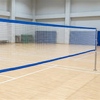 Badminton Net BA2 Blue Patti – Full Court Width | White Nylon Mesh | Blue PVC Border Tape | Indoor & Outdoor