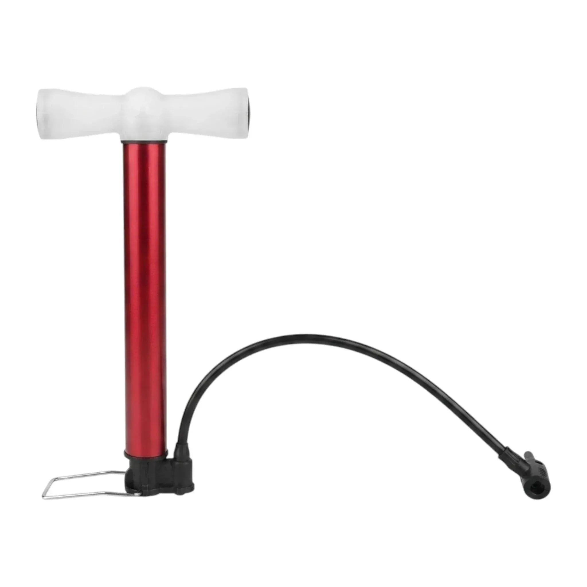 Football Hand Pump Small – Portable Ball Inflator with Needle Nozzle | Red & Gold | Football, Basketball & Sports