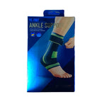YC 7887 Ankle Support – Compression Brace | Double-Loop Heel Strap | Neon Green | Sports Performance | Pain Relief