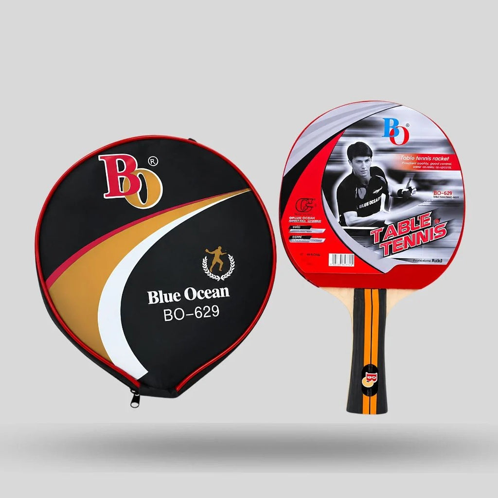 Blue Ocean BO-629 Table Tennis Racket – Professional Pack with Round Carry Case | Made in China
