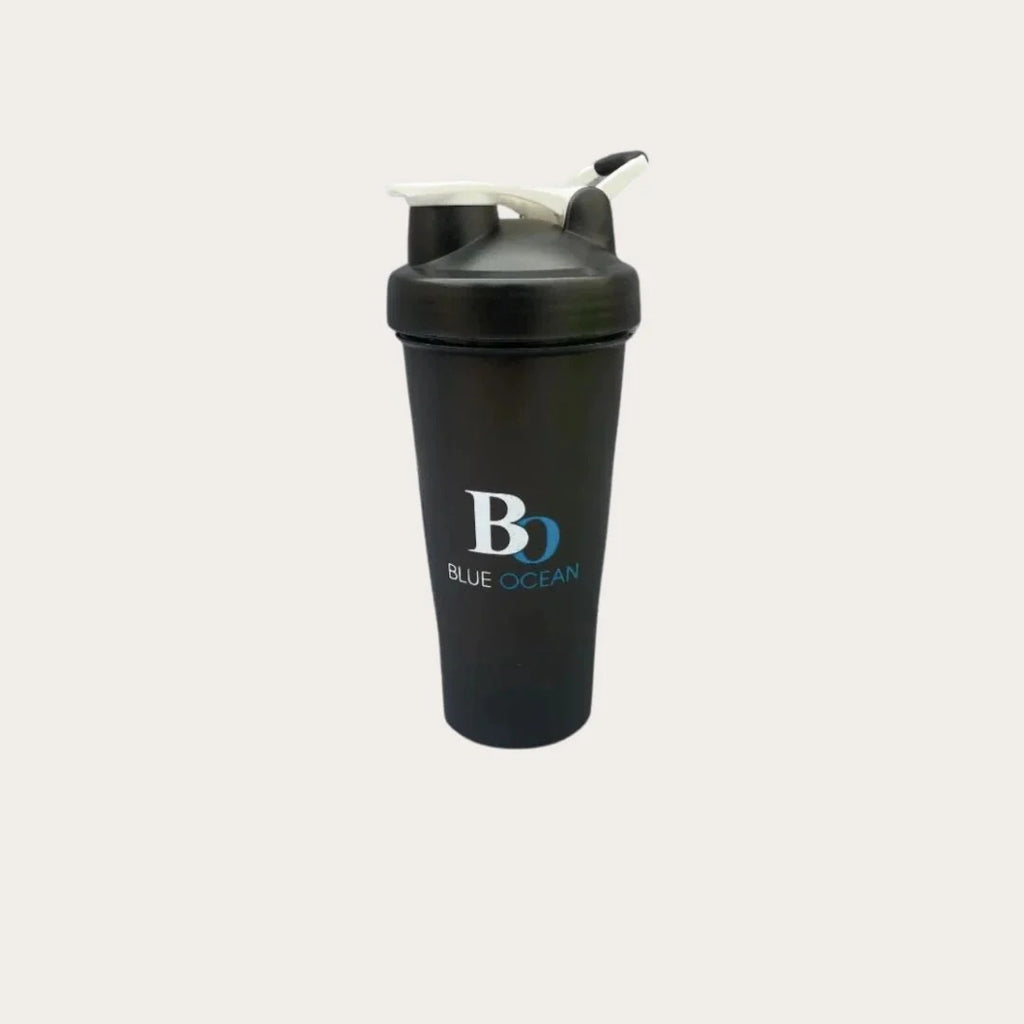 Blue Ocean Protein Shaker Bottle 600ml – Steel Blender Ball | Gym Fitness Bodybuilding