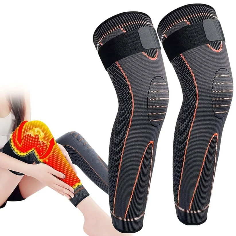 Professional Full Leg Compression Knee Pad Sleeve Pair