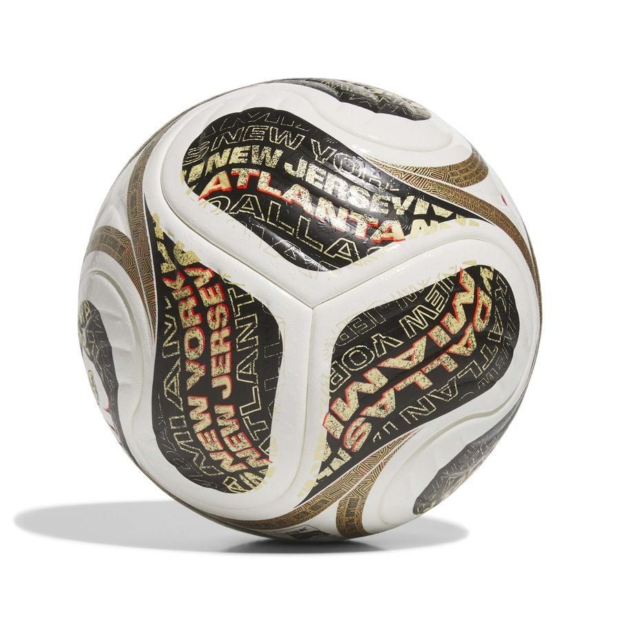 Adidas Tricolore 2026 FIFA World Cup USA – Original League Ball | Host Cities Edition | Size 5 | White/Black/Gold