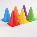 Multi-Colored Agility Training Cones – 6-Pack