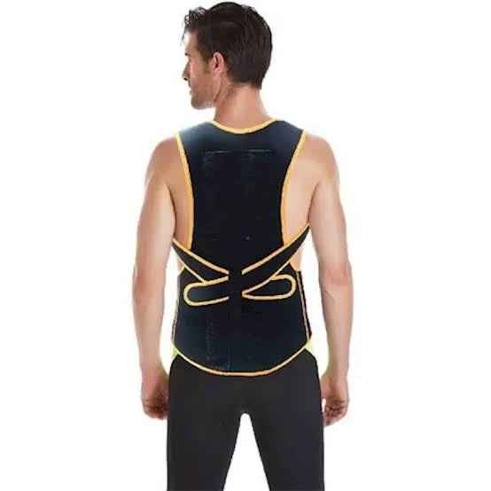 Sibote Long Spine Support Brace ST-2126 – Posture Corrector Vest | X-Cross Shoulder Straps | Aluminum Support Bar | Raschel Breathable Mesh | Correct Hunchback | Men & Women