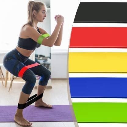 Exercise Resistance Loop Band Set 5 Levels with Box