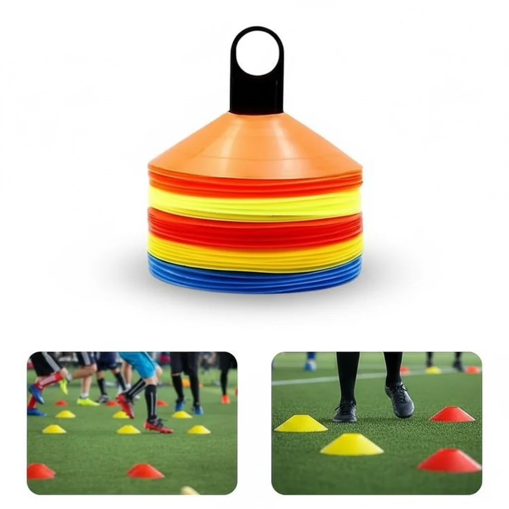Step-Proof Soccer Disc Cones Set with Holder