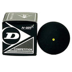 Dunlop Competition Squash Ball Single Yellow Dot Intermediate Players