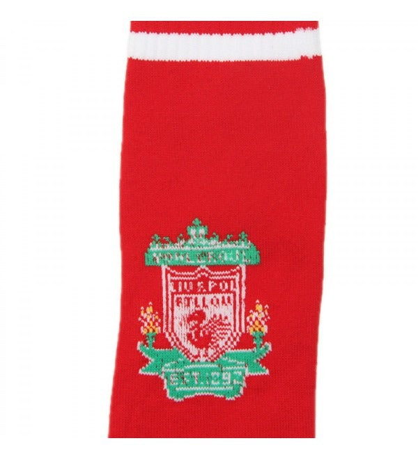 Liverpool FC Football Socks – Knee High | Red & White Stripes | Club Crest | Football Fan Kit