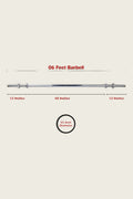 Weight Lifting Barbell Standard 6 Feet 1-Inch Diameter
