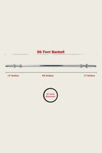 Weight Lifting Barbell Standard 6 Feet 1-Inch Diameter