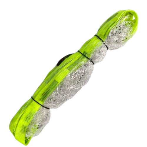 Badminton Net BB2 Yellow Patti – Full Court Width | White Nylon Mesh | Neon Yellow PVC Border Tape | Indoor & Outdoor