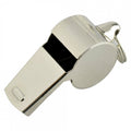 Metal Referee Whistle with Orange Lanyard – Stainless Steel Pea Whistle | Football & Sports Officials