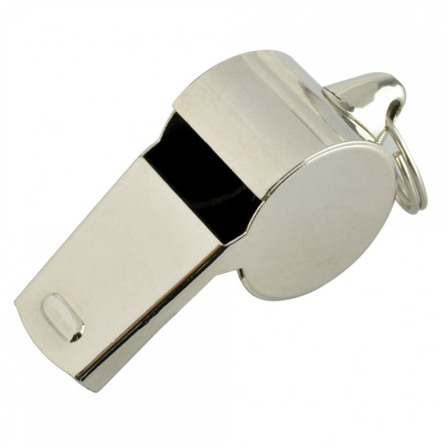 Metal Referee Whistle with Orange Lanyard – Stainless Steel Pea Whistle | Football & Sports Officials