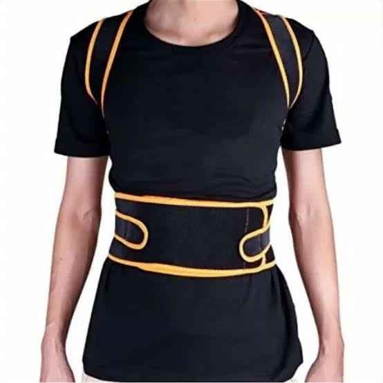 Sibote Long Spine Support Brace ST-2126 – Posture Corrector Vest | X-Cross Shoulder Straps | Aluminum Support Bar | Raschel Breathable Mesh | Correct Hunchback | Men & Women