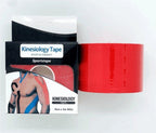 Sportstape Kinesiology Tape – Sport & Therapy | 5cm x 5m Roll | Skin-Friendly Breathable Latex-Free Elastic Water-Resistant | ISO 13485 CE Certified | Blue Red Beige
