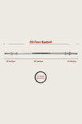 Weight Lifting Barbell Standard 5 Feet 1-Inch Diameter
