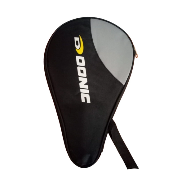 Donic Table Tennis Racket with Racket-Shaped Cover Case – Black Rubber Blade | Made in China