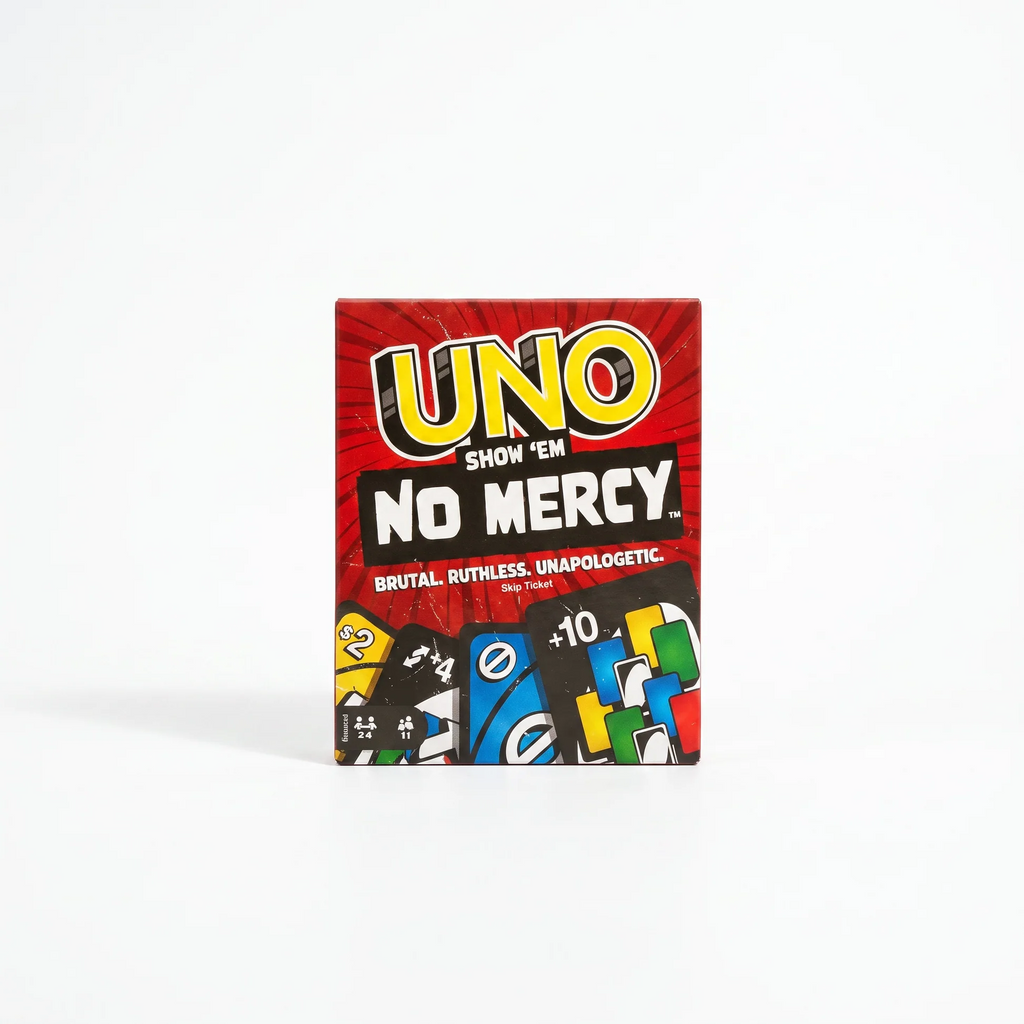 UNO Show Em No Mercy box - Brutal Ruthless Unapologetic card game by Mattel
