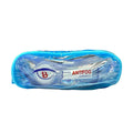 Antifog swimming goggles AK-1600 in blue EVA storage case - sealed packaging front view