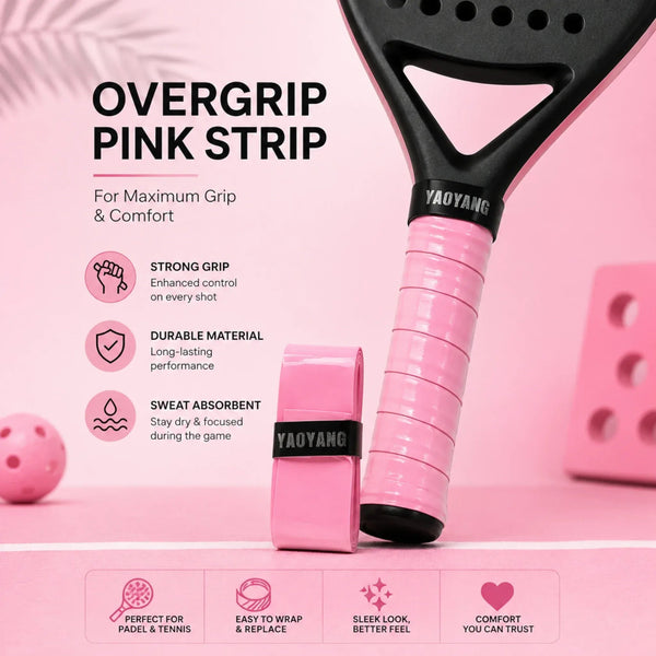 Yaoyang Overgrip Strip – Maximum Grip & Comfort | Badminton Tennis Padel | Pack of 2 | 12 Colors